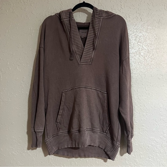 Aerie Down To Earth Henley Hoodie Size Small - Picture 2 of 5